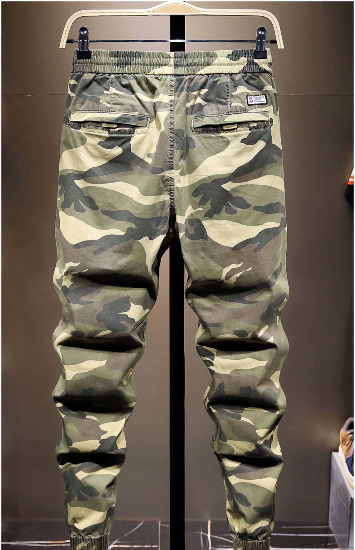 zllmgm 工装迷彩裤男士 2021夏季薄款美式宽松帅气百搭休闲束脚九分裤