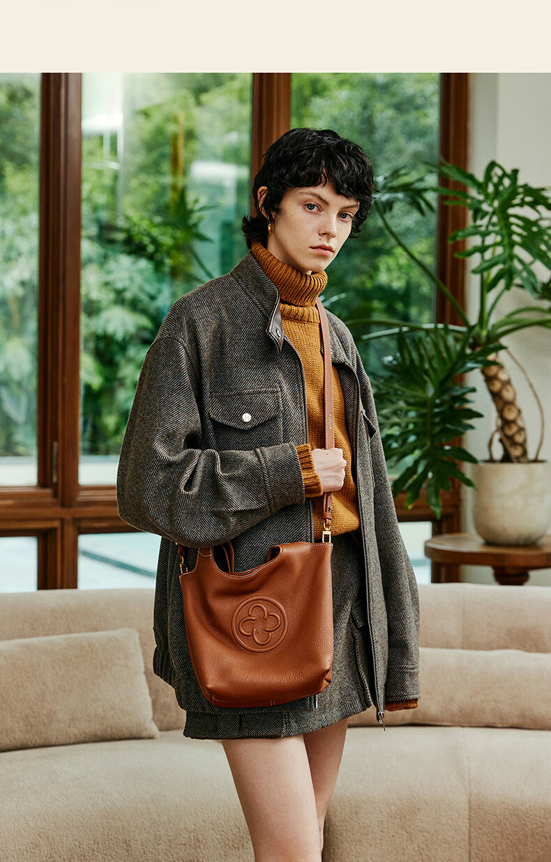 CASSILE Women's Handbag, Genuine Deer Leather, High-End Luxury Feel, Large Capacity, Soft Tote Bag, Birthday Gift 12