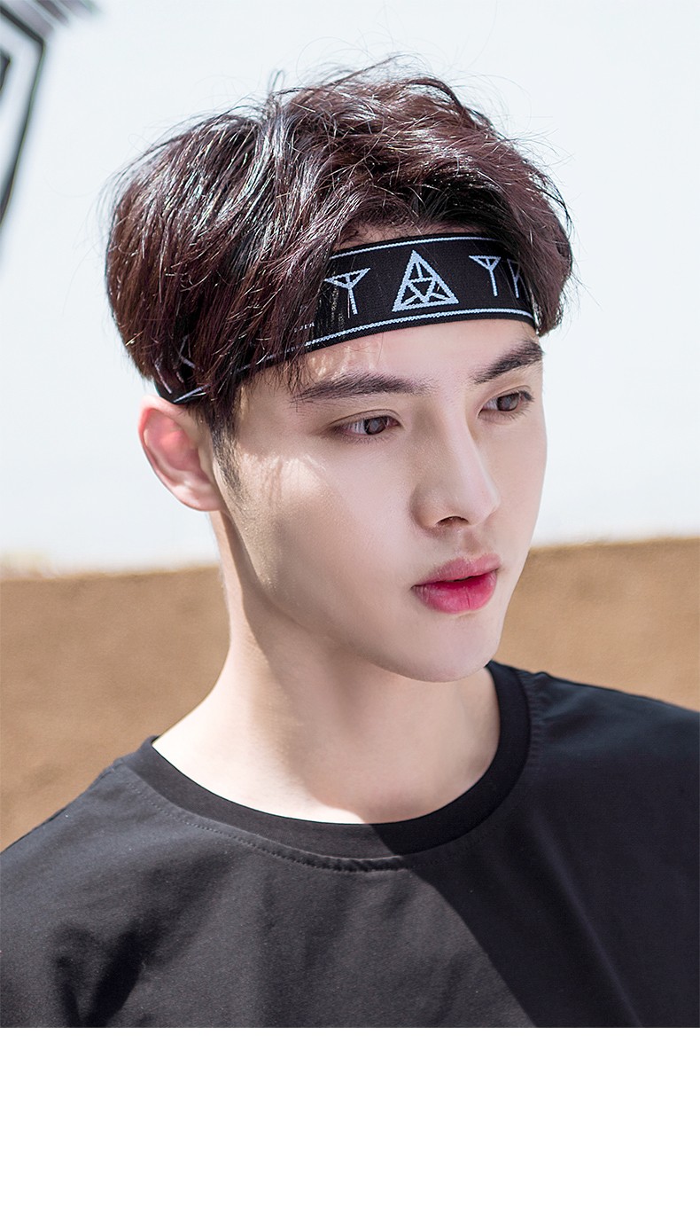 oimg嘻哈发带男潮人街头篮球吸汗运动止汗发箍百搭头