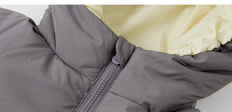 Papapapa Winter New Kids Super Puffy Down Jacket Boys Girls Warm Heat-Retaining Coat Gray 130 10
