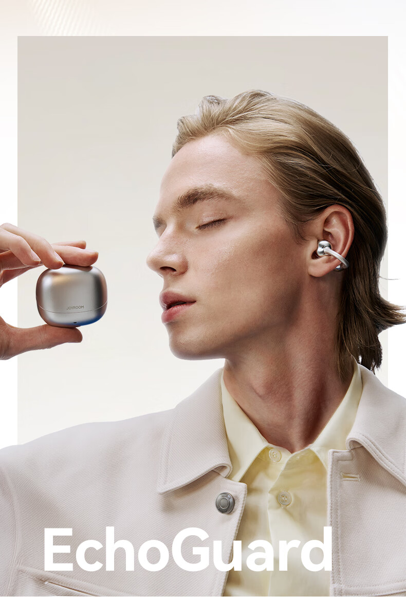 Joyroom OE3 Bluetooth Earphones L-Shaped Flat Head Clip-On Open-Ear Bone Conduction Wireless Sports Running Long Battery Life 2026 Latest Model 30