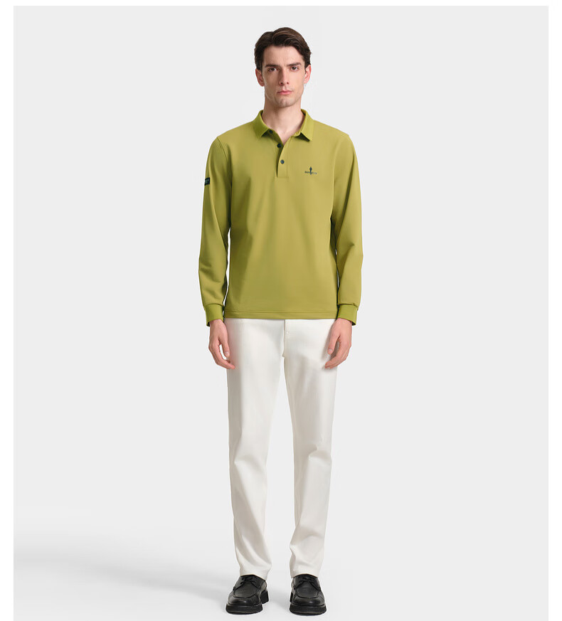 Biyinlefen [Dry Touch Pique] 2025 Autumn New Men's Skin-friendly Stretch Soft Textured Collar Long Sleeve Polo Shirt 20