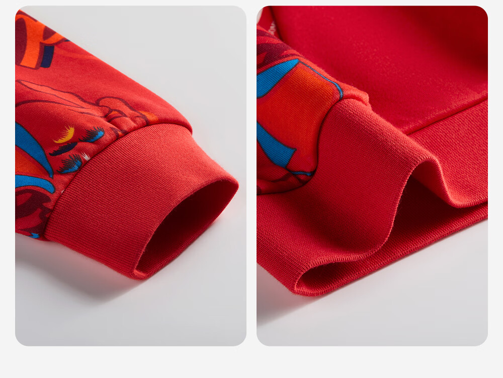 ANTA Kids Hoodie Boys Pullover 2026 Red New Year Year of the Horse Warm Fleece Greeting Clothes A52618739 30