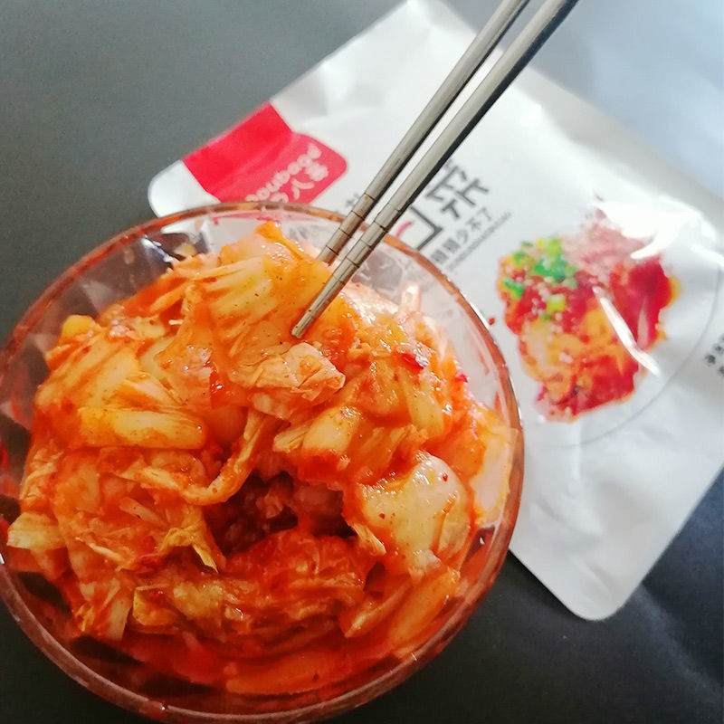 辣白菜东北韩式泡菜酸甜咸菜下饭菜酱菜金社长 豆八哥辣白菜2包【图片