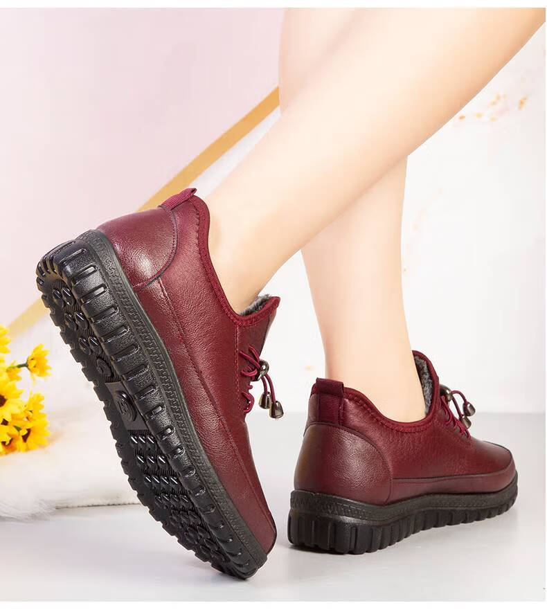 老年人冬季保暖老太太棉鞋80岁老人穿的鞋子加绒加厚老奶奶保温鞋老