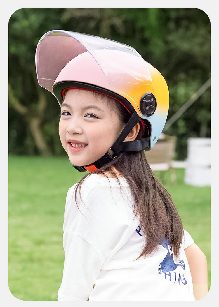 AD3C Certified Electric Bike Kids Helmet for Boys and Girls Ages 3-12, Four Seasons Safety Helmet with Ear Protection, Summer and Winter Half Helmet, Model 808 Pink 5