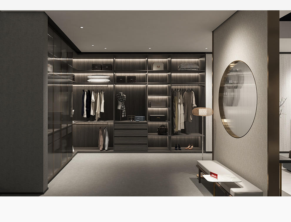 julia居里亚整体北欧衣帽间定制衣柜平开推拉门全屋定制家具卧室定制