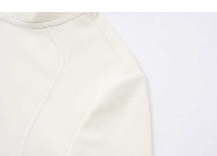 Demana [Cloud Feel Derong] Autumn Simple Style Half-Zip Stand Collar Straight Loose Small Size Sweatshirt for Women 4