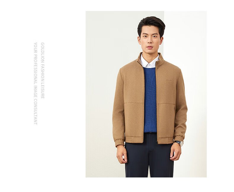 Goldlion GY Jacket Autumn Winter Men's Warm Casual Windproof Cold-Resistant Coat JWL0279-MK111 Black 3XL 11