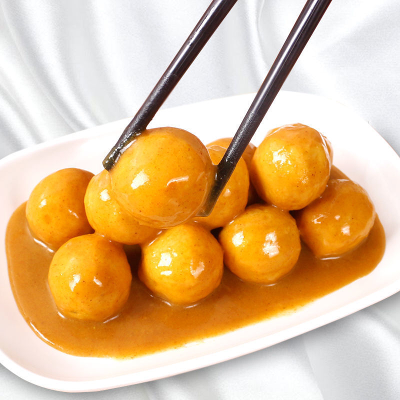 a级港式 约200粒/袋 多规格 小吃店 咖喱鱼丸弹牙冷冻水产 平海a粒