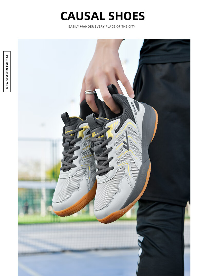 Warrior Badminton Shoes Table Tennis Shoes Tennis Shoes Training Shoes Unisex Parent-Child Model 1033 Size 40 White Pink 12