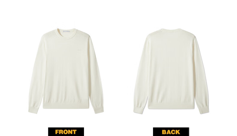 CABBEEN 100% Combed Cotton Men's Long Sleeve Logo Embroidered High-Frequency Winter Simple Base Shirt 5