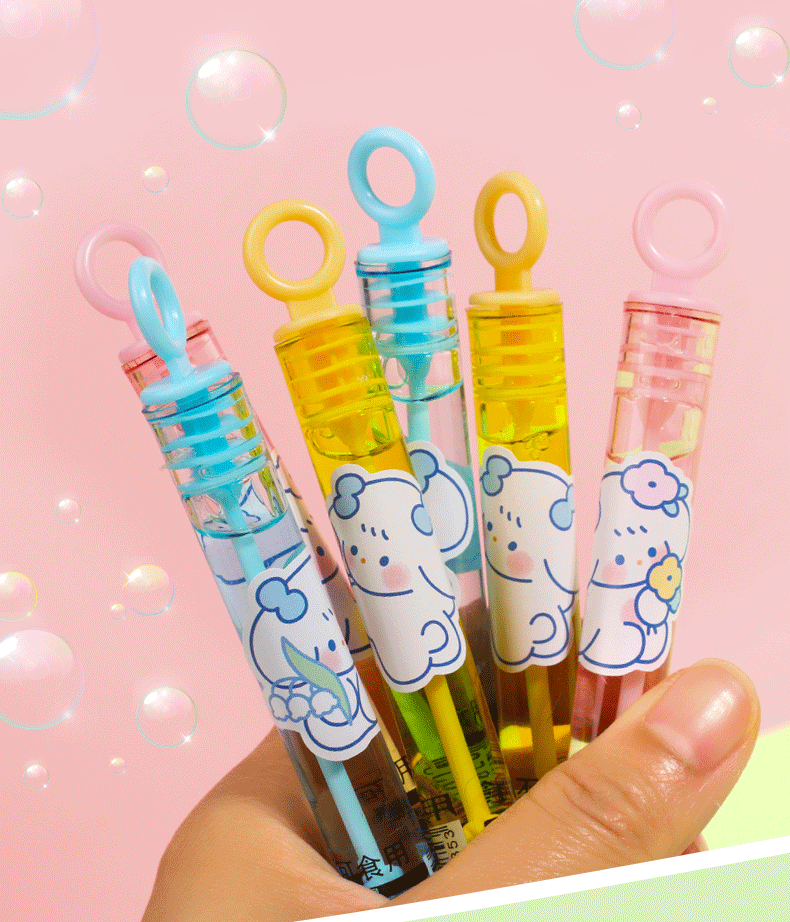 迷你小号泡泡水泡泡棒儿童不易破泡泡胶吹泡泡水小学生玩具礼品 樱花