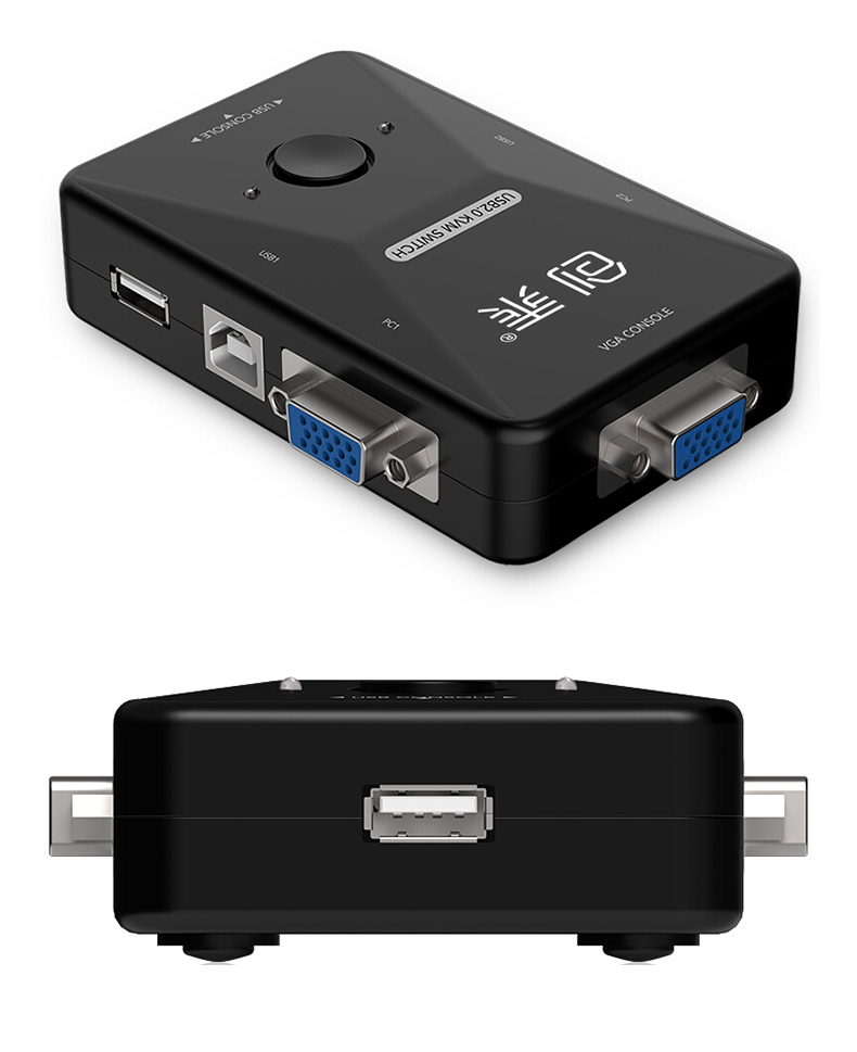 创乘kvm切换器vga切屏器2口4口usb打印机共享器电脑笔记本显示器4台