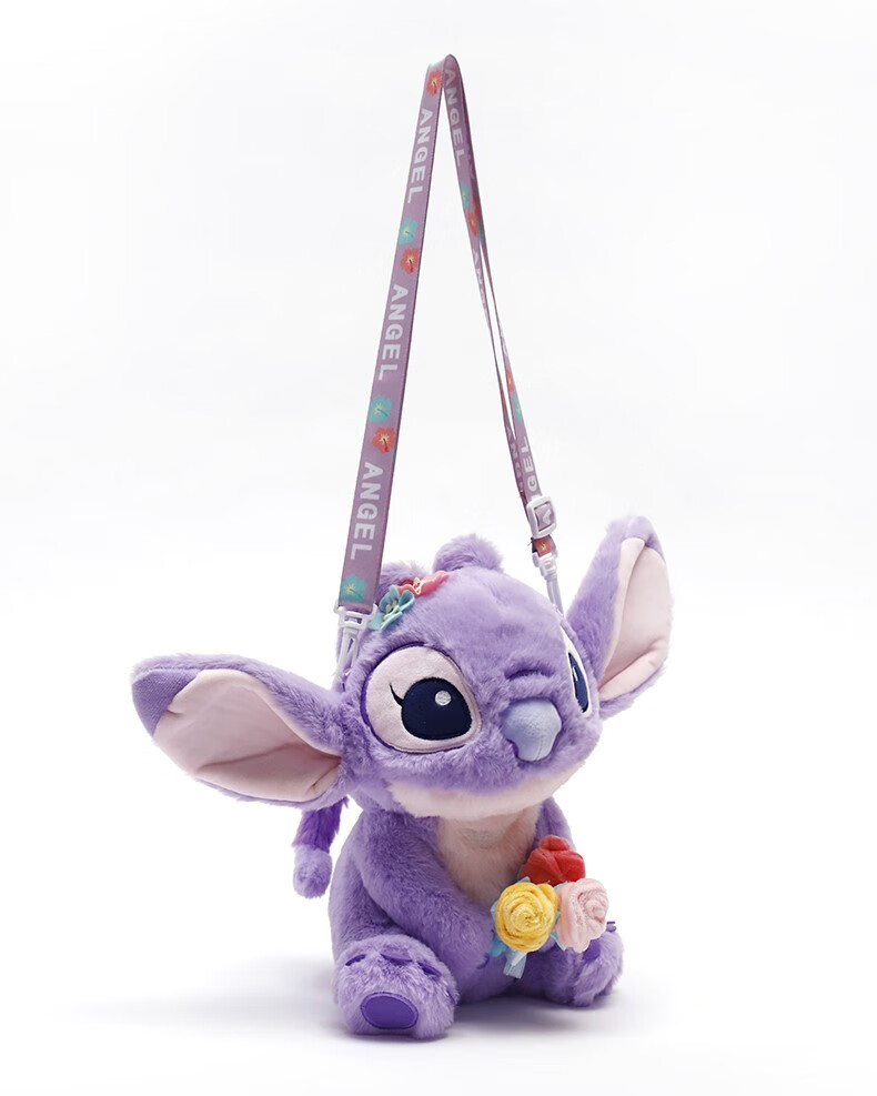 迪士尼(disney0)紫色史迪仔安琪公仔迪士尼史迪奇毛绒玩偶女生睡觉