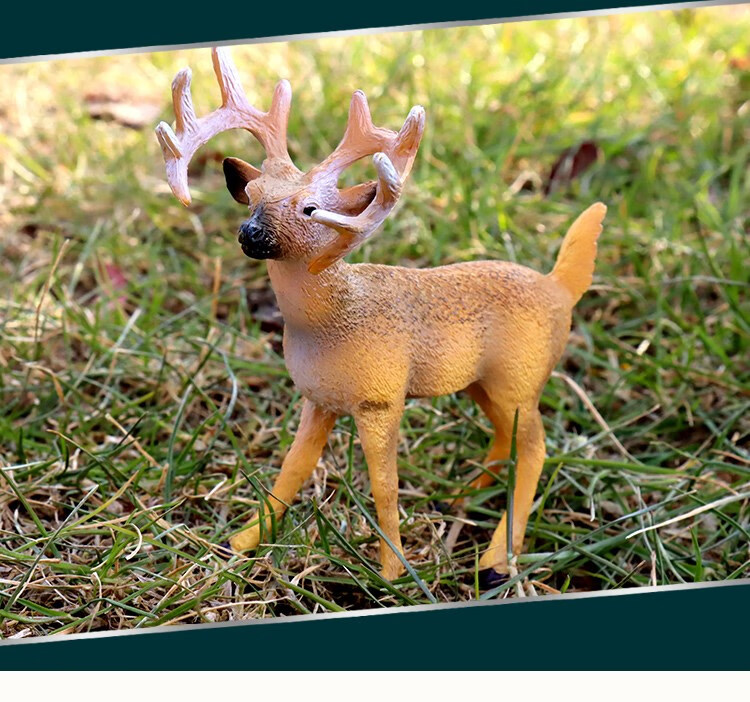 野生动物园仿真玩具套装模型实心摆件儿童宝宝认知24件套送收纳箱