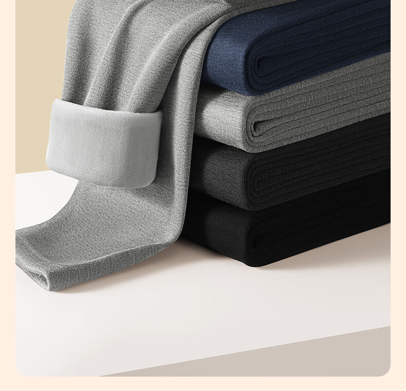 Hengyuanxiang Men's Thermal Fleece-Lined Thickened Autumn Winter Cold-Resistant Base Layer Cotton Pants Long Johns for Middle-Aged and Elderly 18