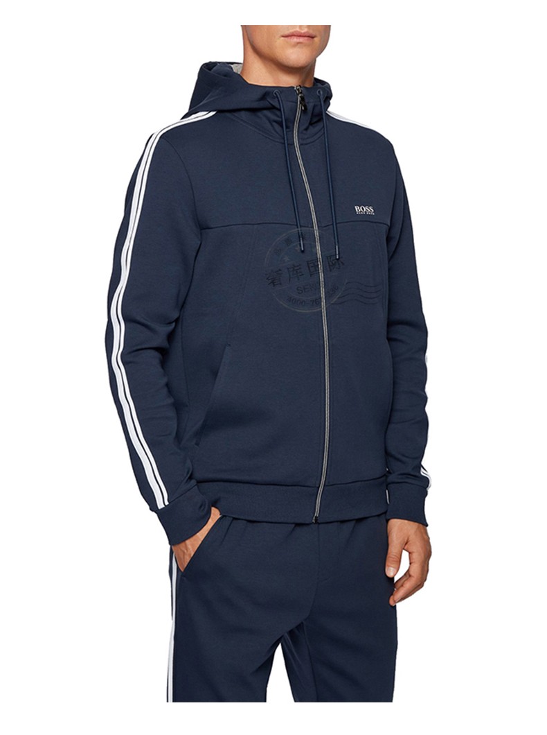 hugo boss雨果博斯男士连帽条纹图案运动休闲套装tracksuitset2 4538