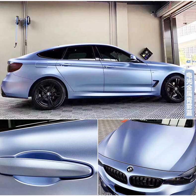 汽车改色膜电光金属黑武士战斗灰全车膜整车身贴膜哑光改装饰 电光
