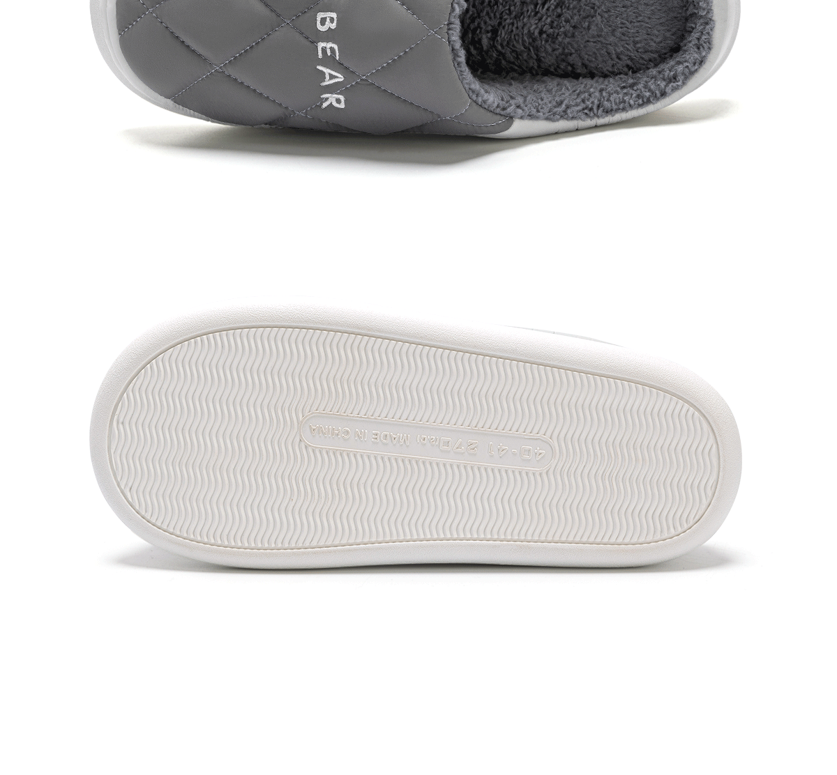 Runrou Men's Cotton Slippers Autumn Winter 2025 New Waterproof Odor-Resistant Fleece Lined Warm Indoor Thick Sole Home Slippers 20