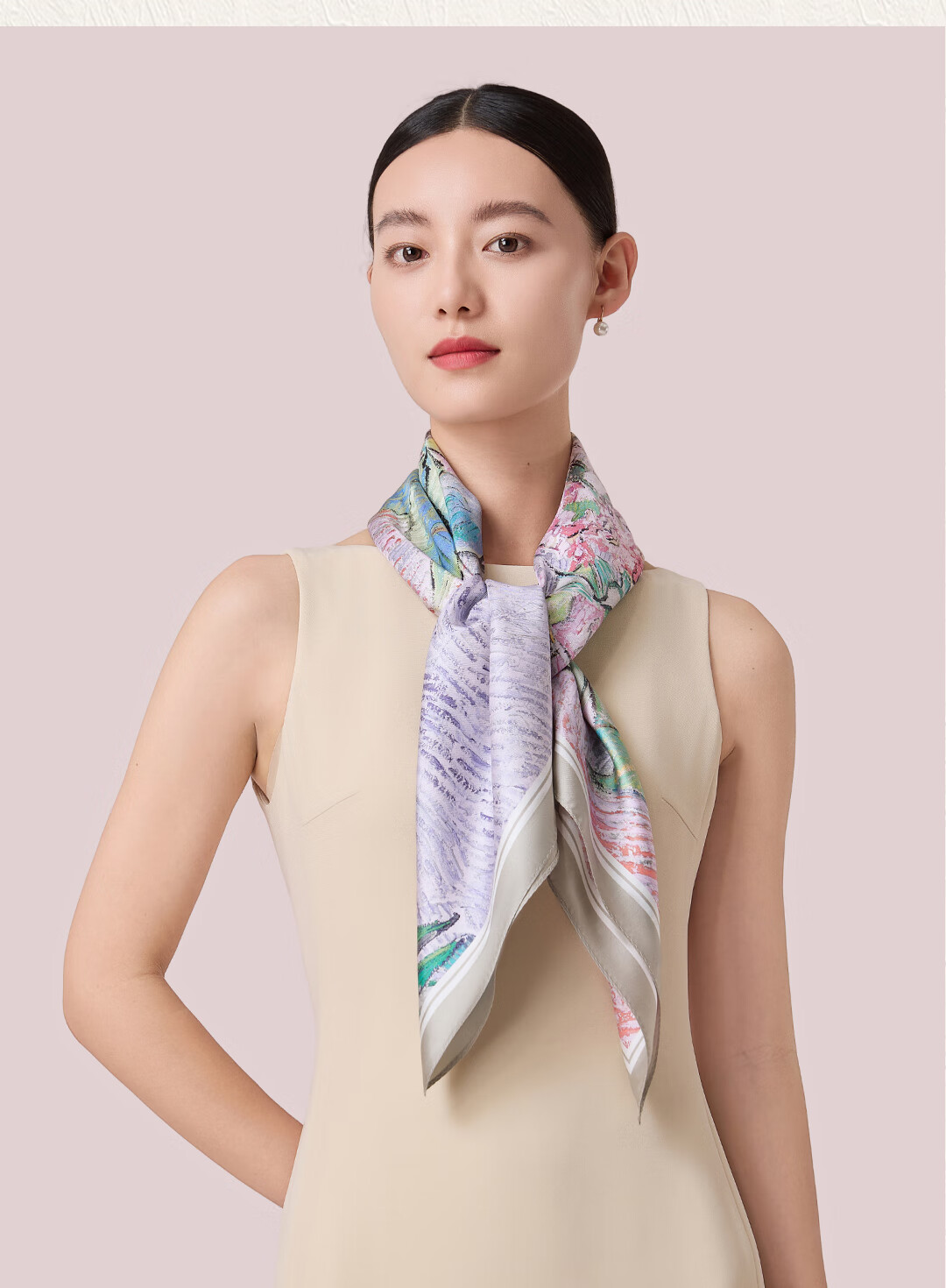 Shanghai Story New Silk Scarf 100% Mulberry Silk Twill Shawl Gift Box for Mom Women's Day Birthday Gift 7