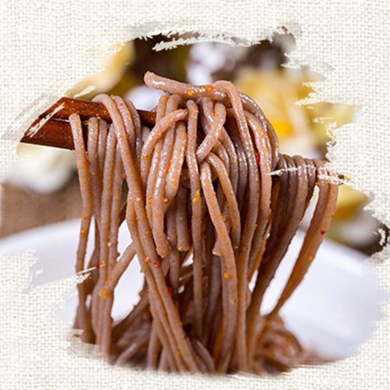 陕西特产 蓝田滋水荞面饸饹75克x10袋 荞麦饸饹蓝田饸饹面条挂面食品