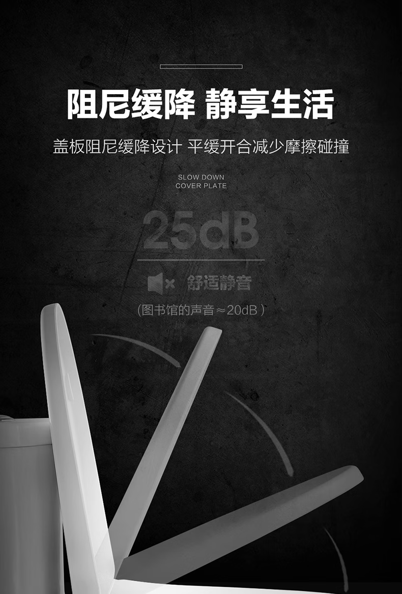 ARROW YJ Universal Toilet Seat Cover Original Factory Silent Soft-Close Thickened Urea-Formaldehyde PP Quick-Release Toilet Ring for Home Use 21