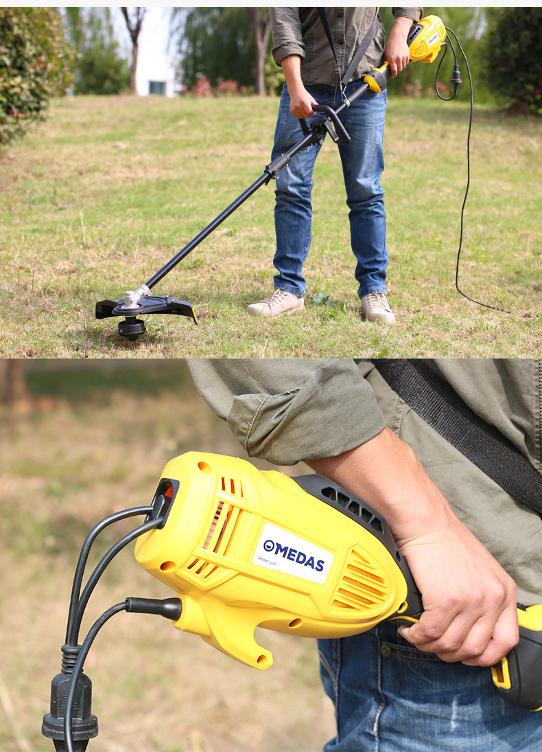 美达斯 电动割草机小型家用打草机除草机割灌机 草坪修剪机插电式