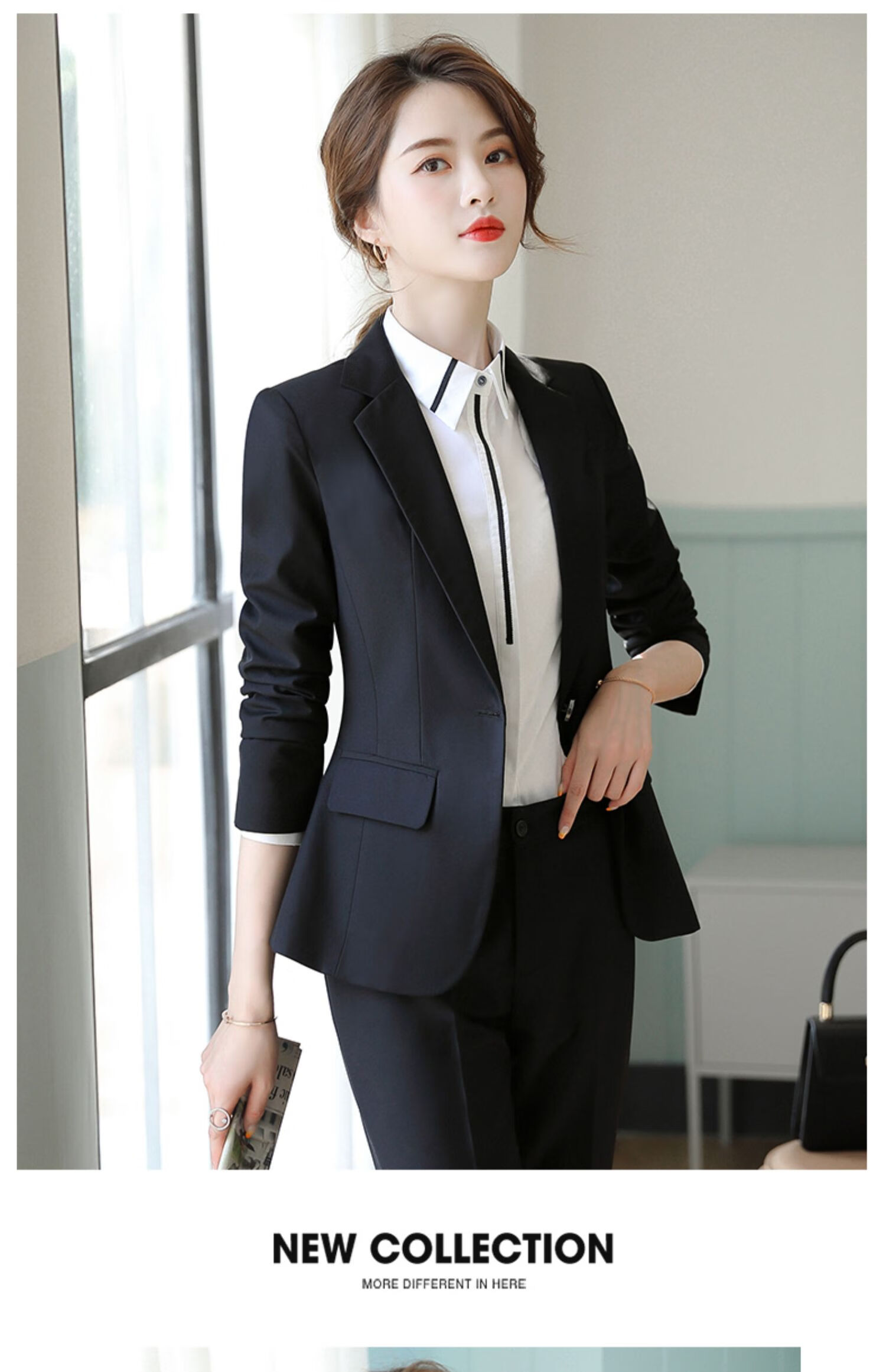 罗蒙(romon)西装套装女春秋酒店前台经理工作服教师面试正装工装职业