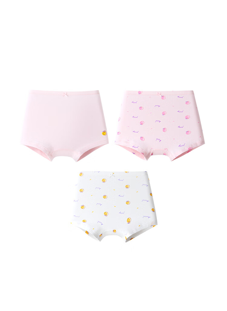 Annil Girls' Boxer Briefs 3-Pack 2025 Autumn New Underwear Set 02 Size 120 3