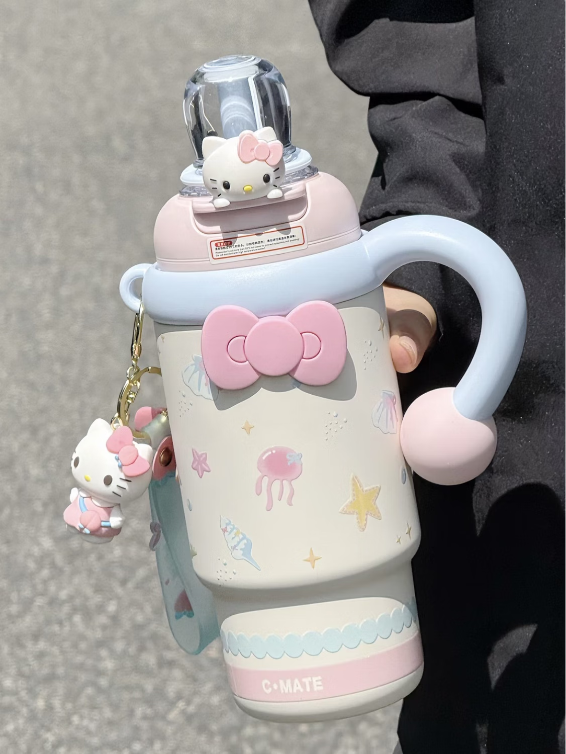 Oktp High-Value Ice Cup Straw, Insulated Water Bottle for Women, Large Capacity, Cute Design, New Year's Gift for Girlfriend Or Wife 3