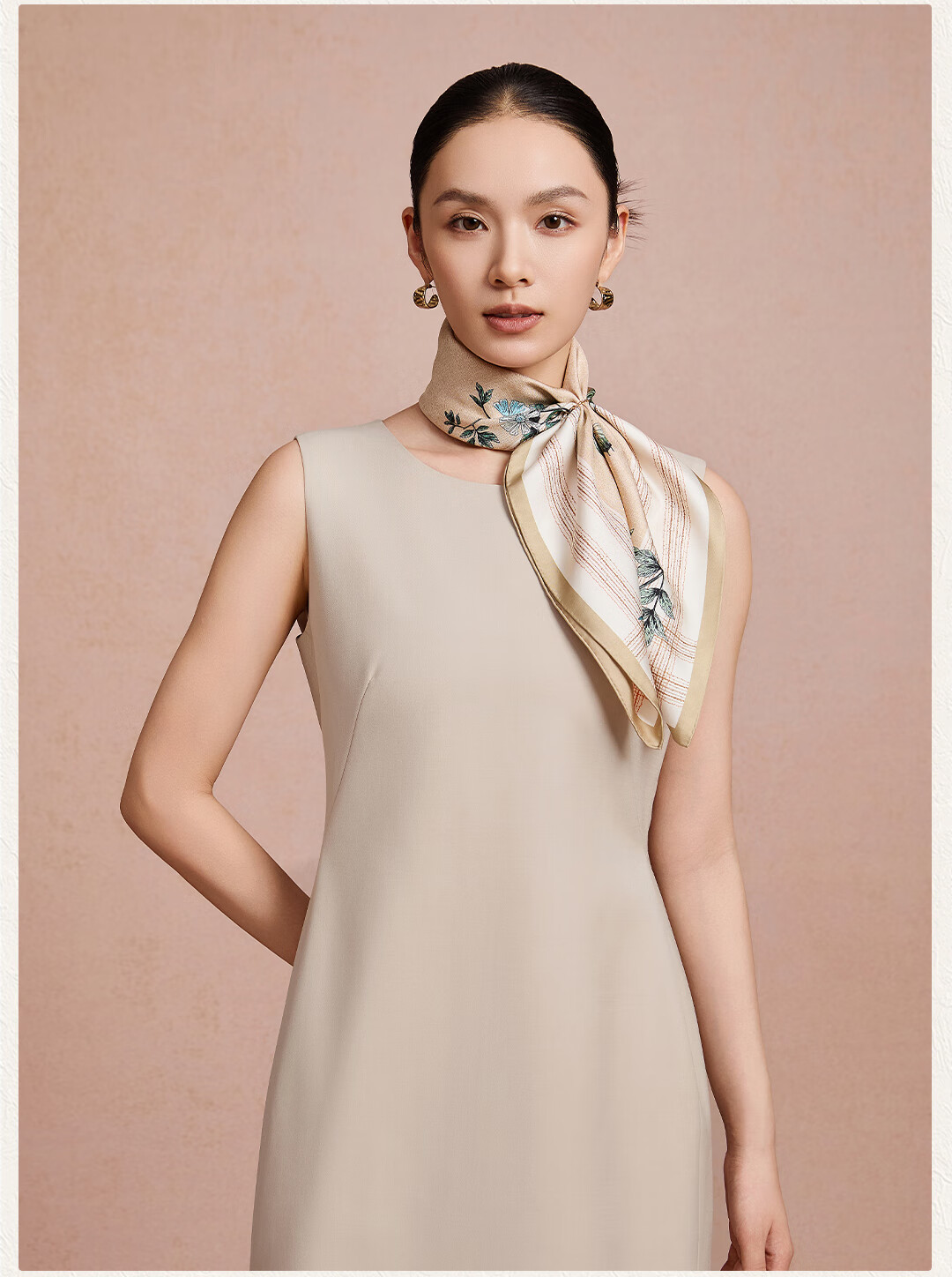 Shanghai Story [Counter Same Style] 100% Mulberry Silk Twill Scarf Silk Shawl Gift for Mom Women's Day Birthday 12