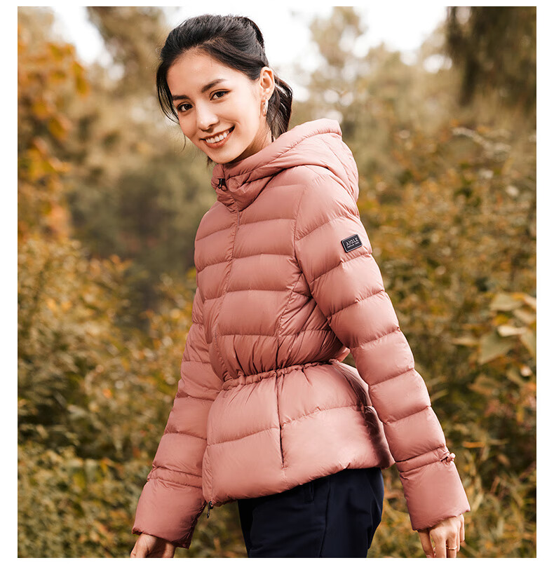 aigle艾高nebraska f22女士wr防泼水短款户外时尚轻量羽绒服外套 深瑰