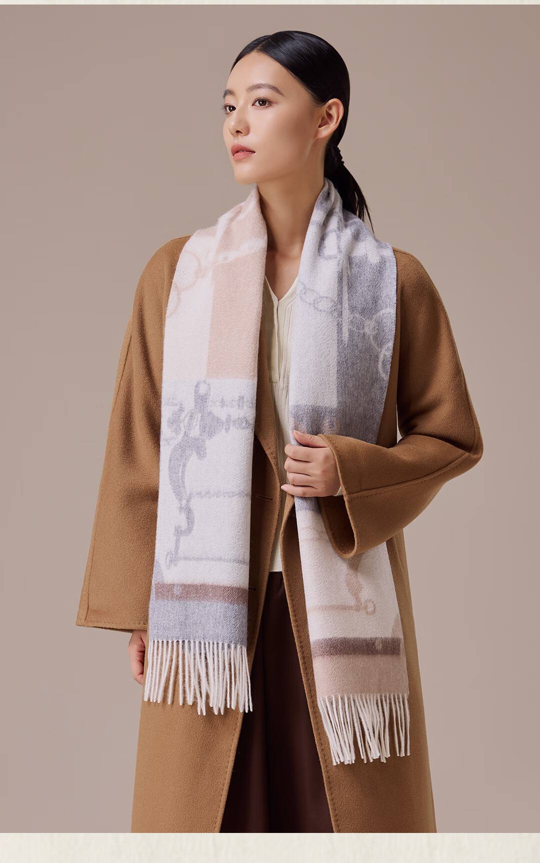 Shanghai Story 100% Cashmere Scarf for Women Autumn Winter New Extended Shawl Gift Box Mother's Day Birthday Gift for Mom 12