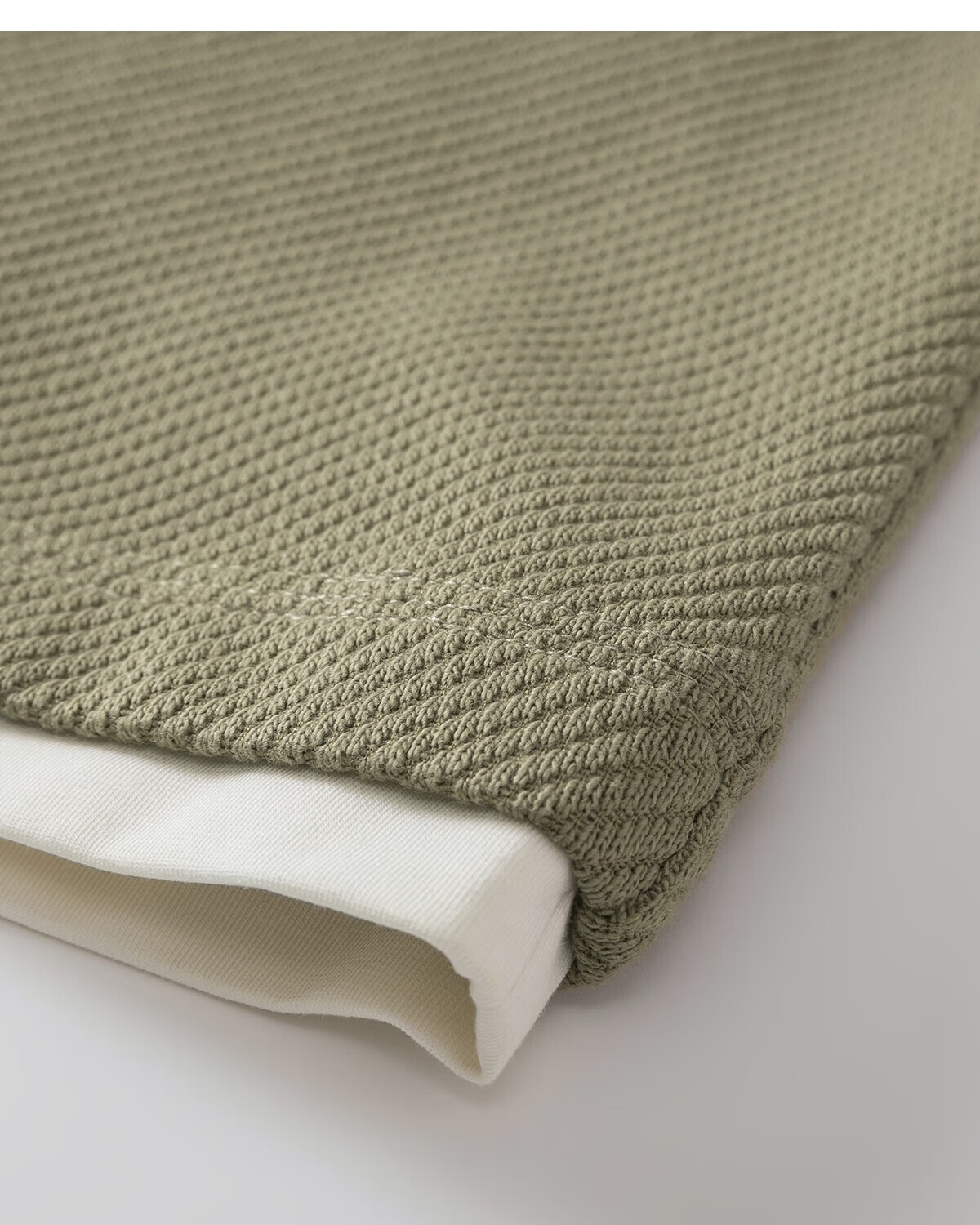 MARKLESS Men's 2025 Autumn New Loose Fit Khaki Green Layered Long Sleeve Sweatshirt, Size L, Model 5406 32