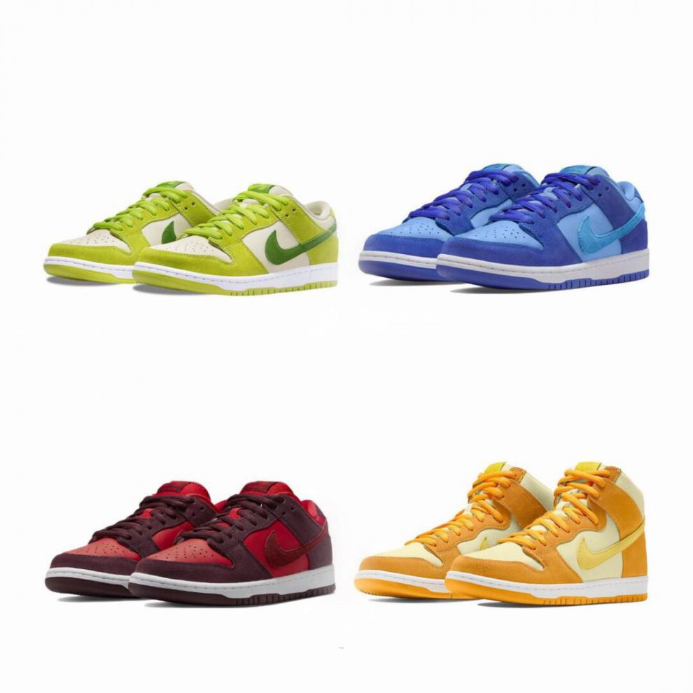 2022新款dunk low青苹果 樱桃 蓝树莓sb水果系列男女鞋低帮板鞋 樱桃