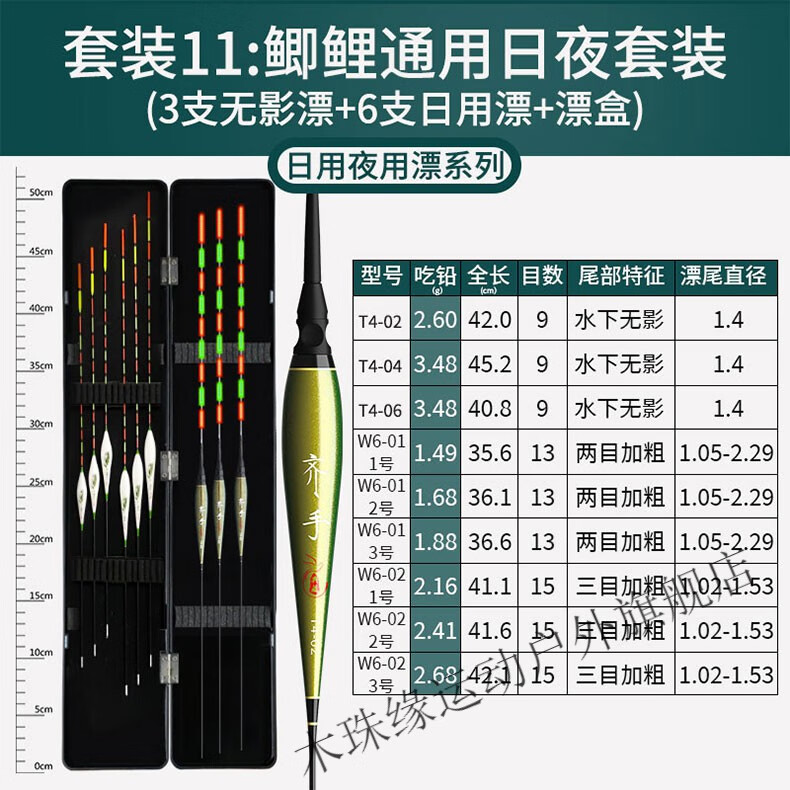 璞後(puhou) 2022新款黃金眼魚漂全套咬鉤變色夜光漂電子浮漂套裝加粗