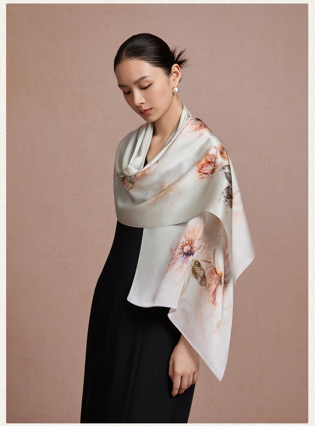 Shanghai Story [Upgraded 30% Encryption] Pure Silk Scarf Gift Box Mulberry Silk Shawl Birthday Gift for Mom Women 8