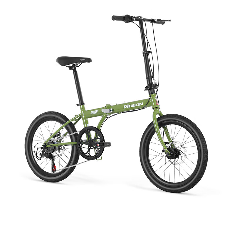 Flying Pigeon Folding Bicycle 20 Inch Unisex Adult Student Youth Casual Commuter City Bike Green 19
