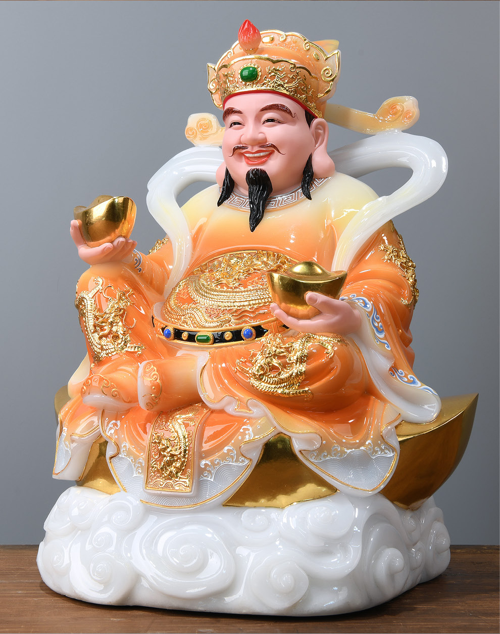 汉白玉财神爷神像店铺办公室家用供奉摆件文财神比干公司开业开店 16