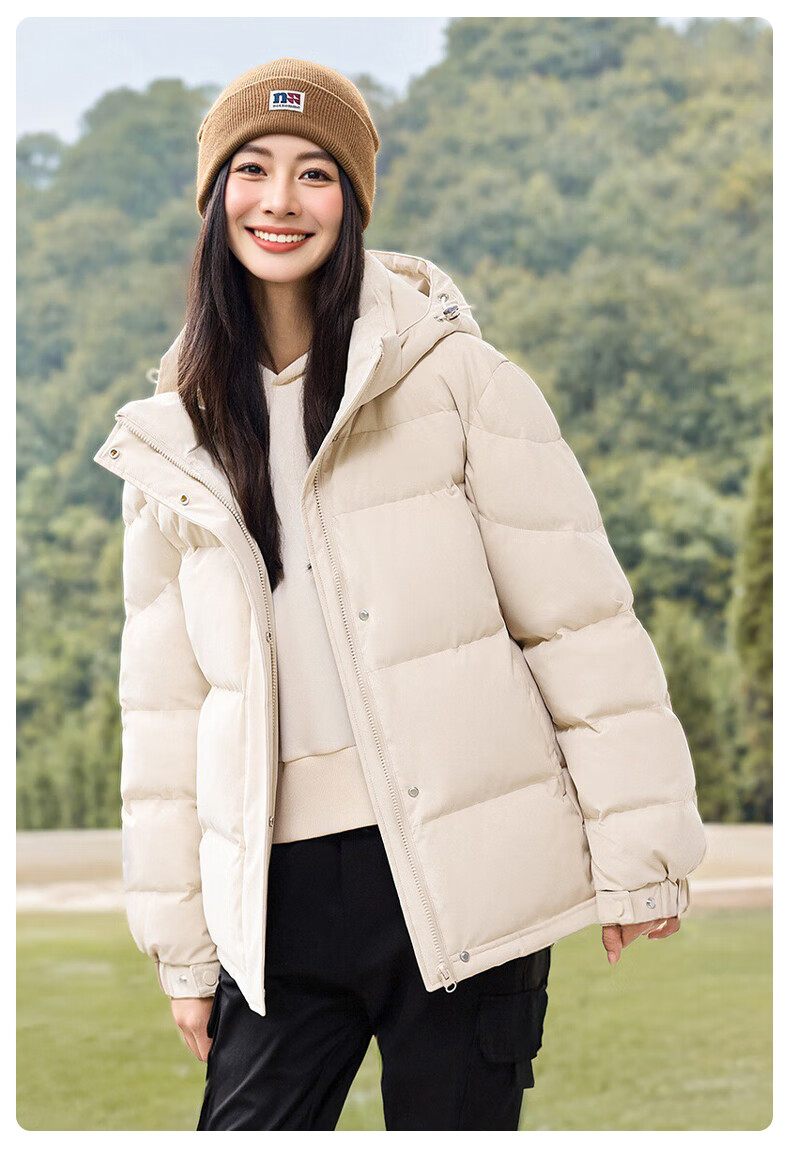 YAYA Women's Short Down Jacket 2025 Winter Thickened Warm Anti-Cold Loose Fit Outerwear 11