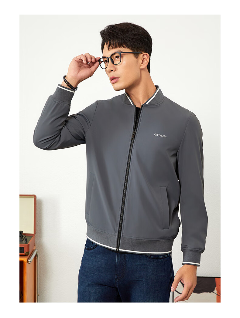 Goldlion GY Men's Autumn Winter Easy-Care Three-Proof Jacket JPB0133-MK132 Navy Blue L 3