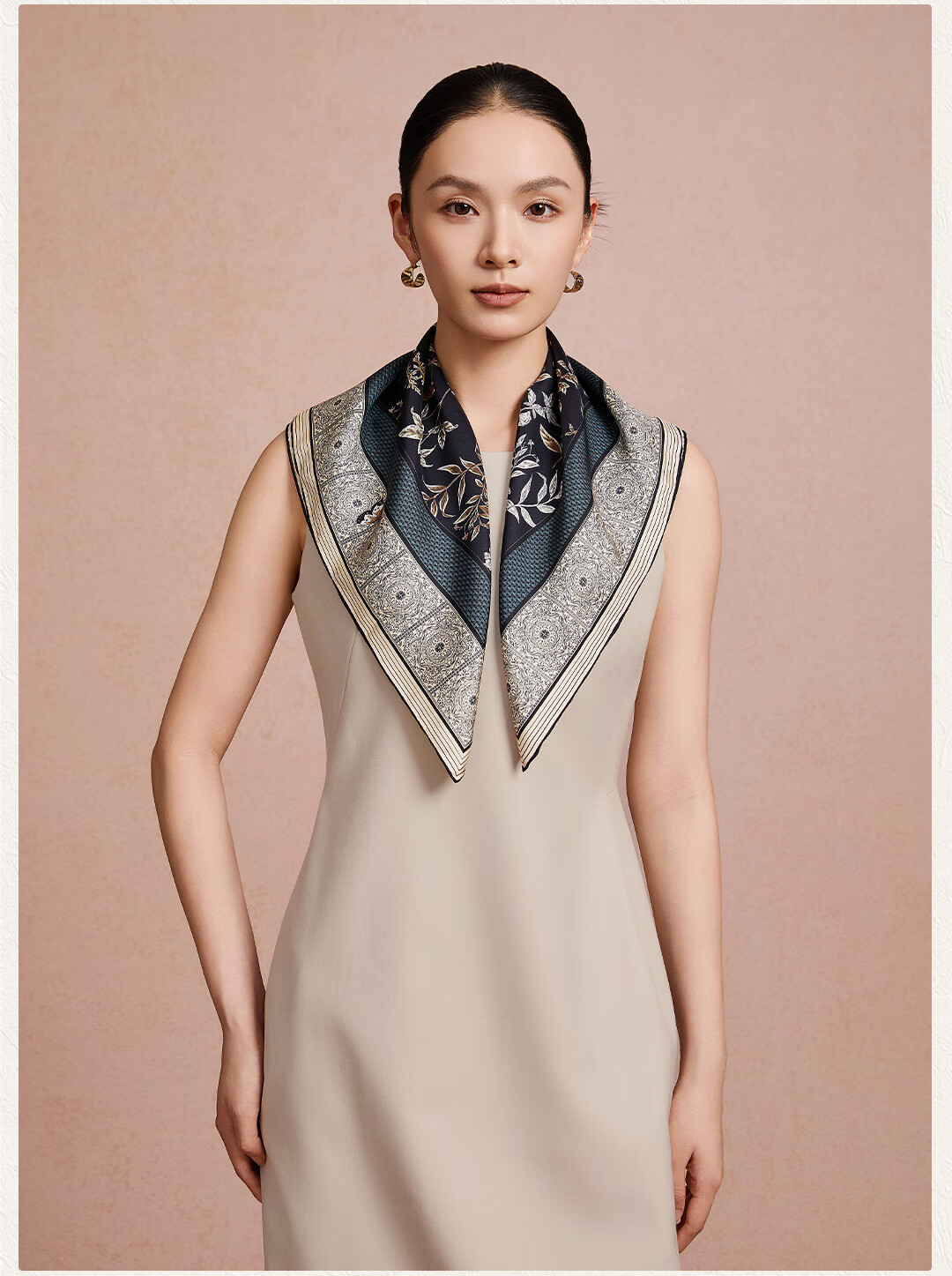 Shanghai Story [Counter Same Style] 100% Mulberry Silk Twill Scarf Silk Shawl Gift for Mom Women's Day Birthday 7