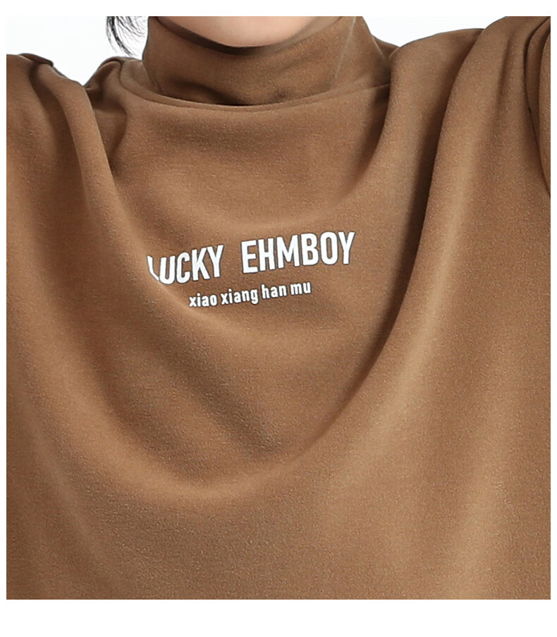 Little Elephant Ham Boys' Base Layer Shirt Autumn Winter Children's Innerwear Half Turtleneck New Boys' Trendy White 150 cm 7