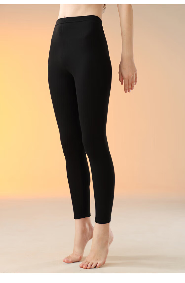 Bingxue Mian Women's Thermal Pants Warm Fleece Cashmere Thickened High Waist Slim Fit Antibacterial Mite-Resistant Leggings 6