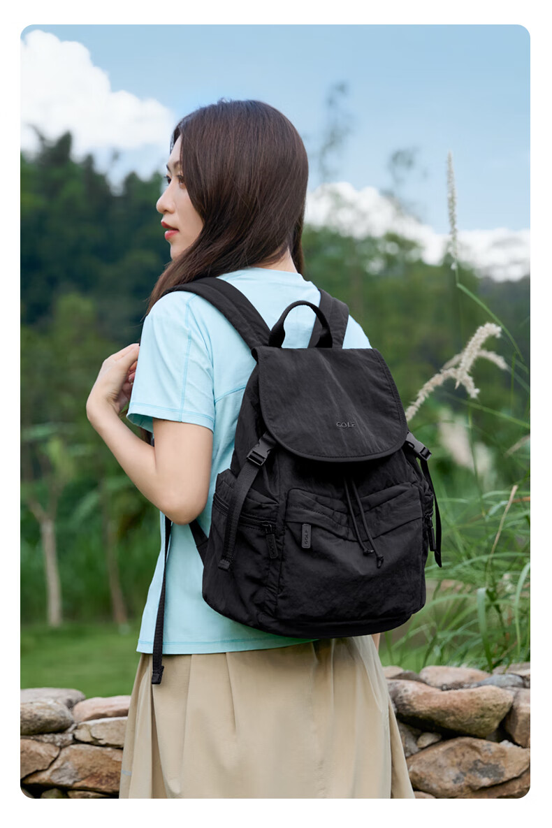 GOLF Women's Outdoor Lightweight Backpack 15-inch Laptop Bag Student School Bag Water-Resistant Travel Backpack 18