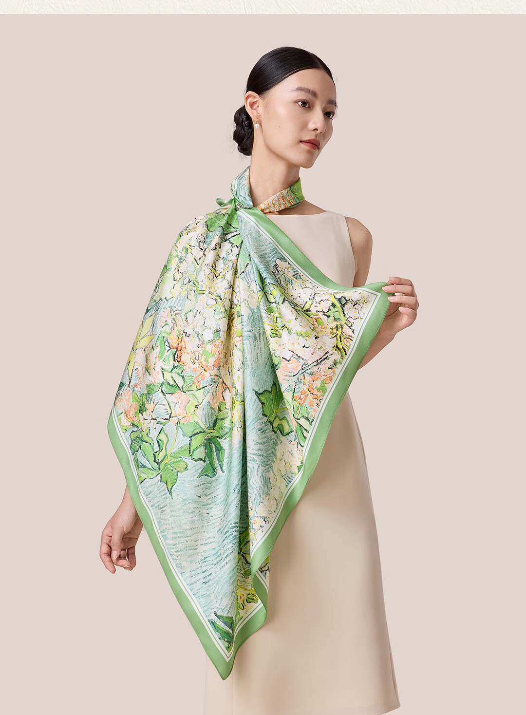 Shanghai Story New Silk Scarf 100% Mulberry Silk Twill Shawl Gift Box for Mom Women's Day Birthday Gift 9