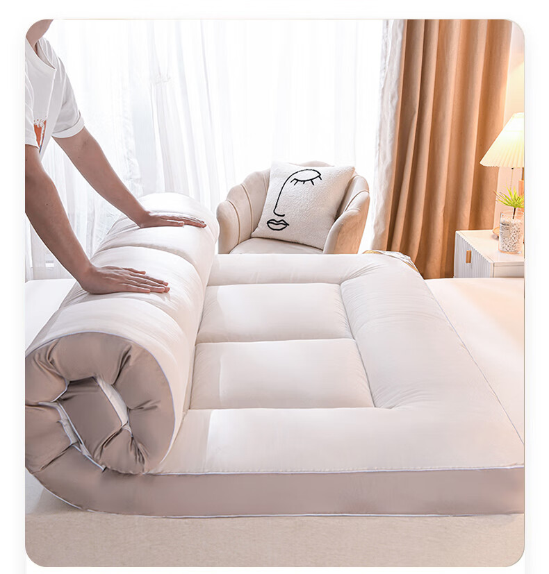 Yalu Soy Fiber Mattress Cover Home Bedding Four Seasons Soft Foldable Non-Slip Pad 1.5x2m 9