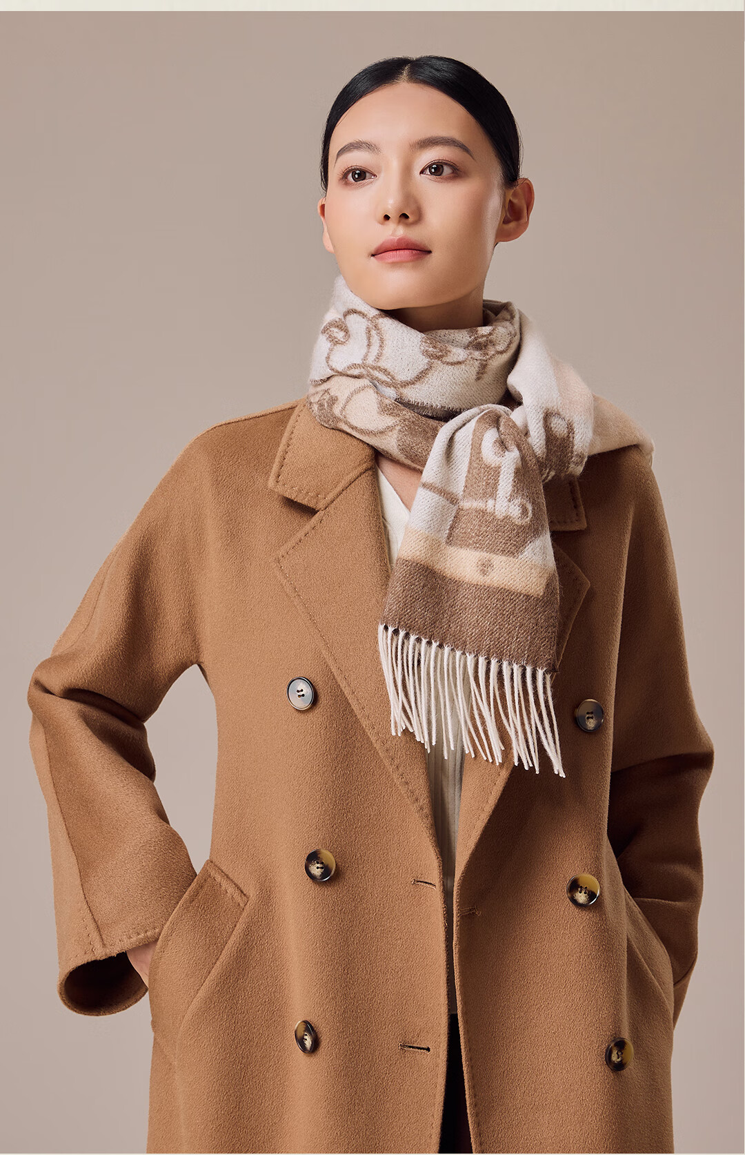 Shanghai Story 100% Cashmere Scarf Women Autumn Winter New Extended Shawl Gift for Mom Neck Warmer New Year Birthday Gift Box 6