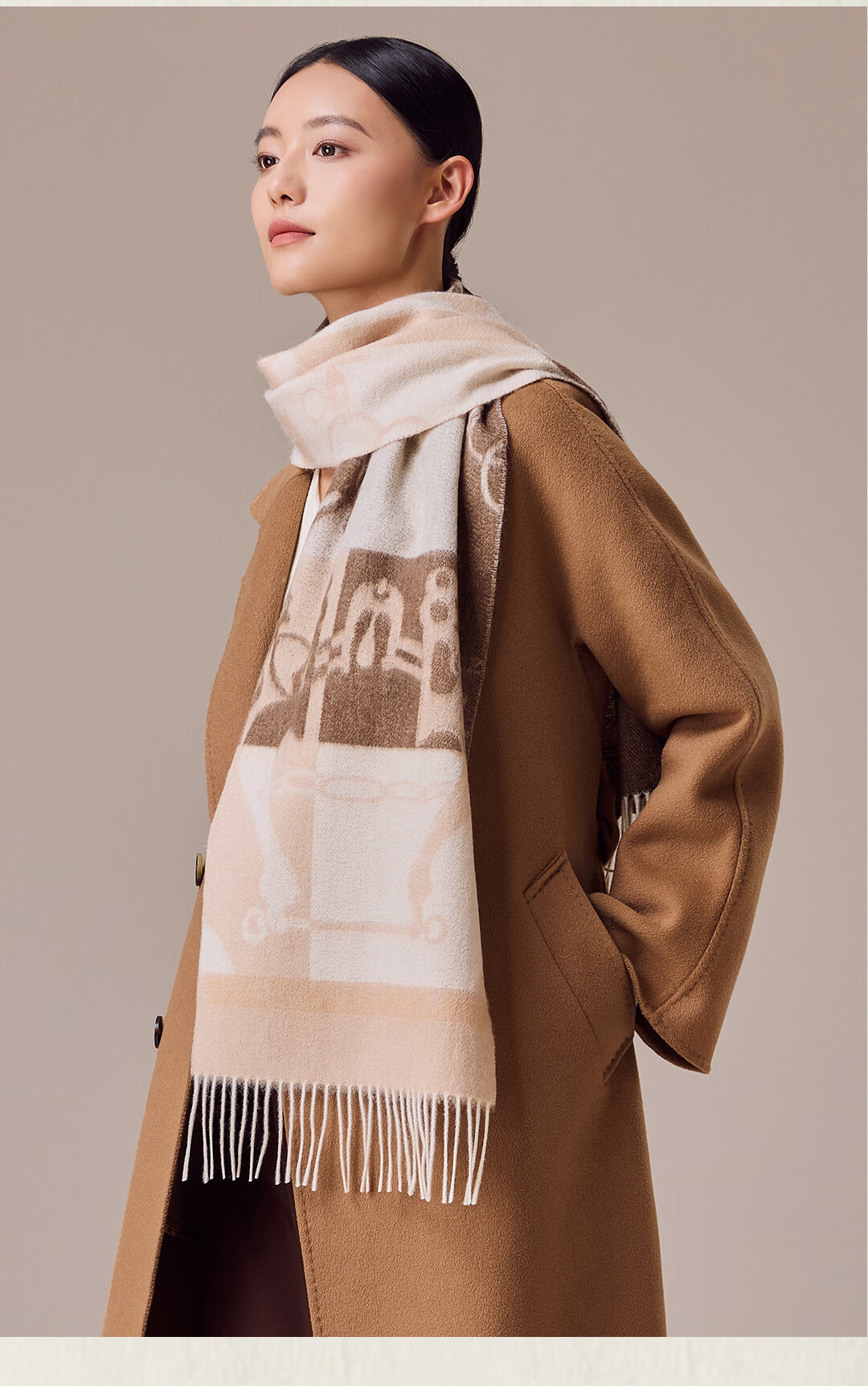 Shanghai Story 100% Cashmere Scarf Women Autumn Winter New Extended Shawl Gift for Mom Neck Warmer New Year Birthday Gift Box 8